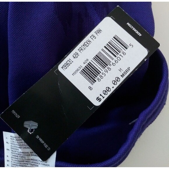 ADIDAS Men's Primeknit Football Pants Purple M99631-420 NWT - Picture 4 of 9